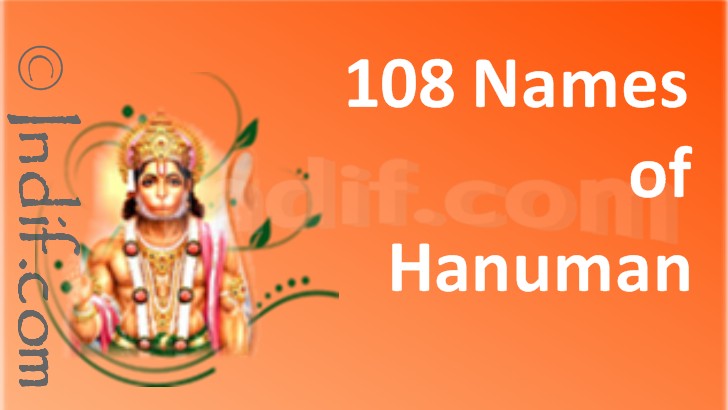 Lord Hanuman 108 Names In English with Meanings.