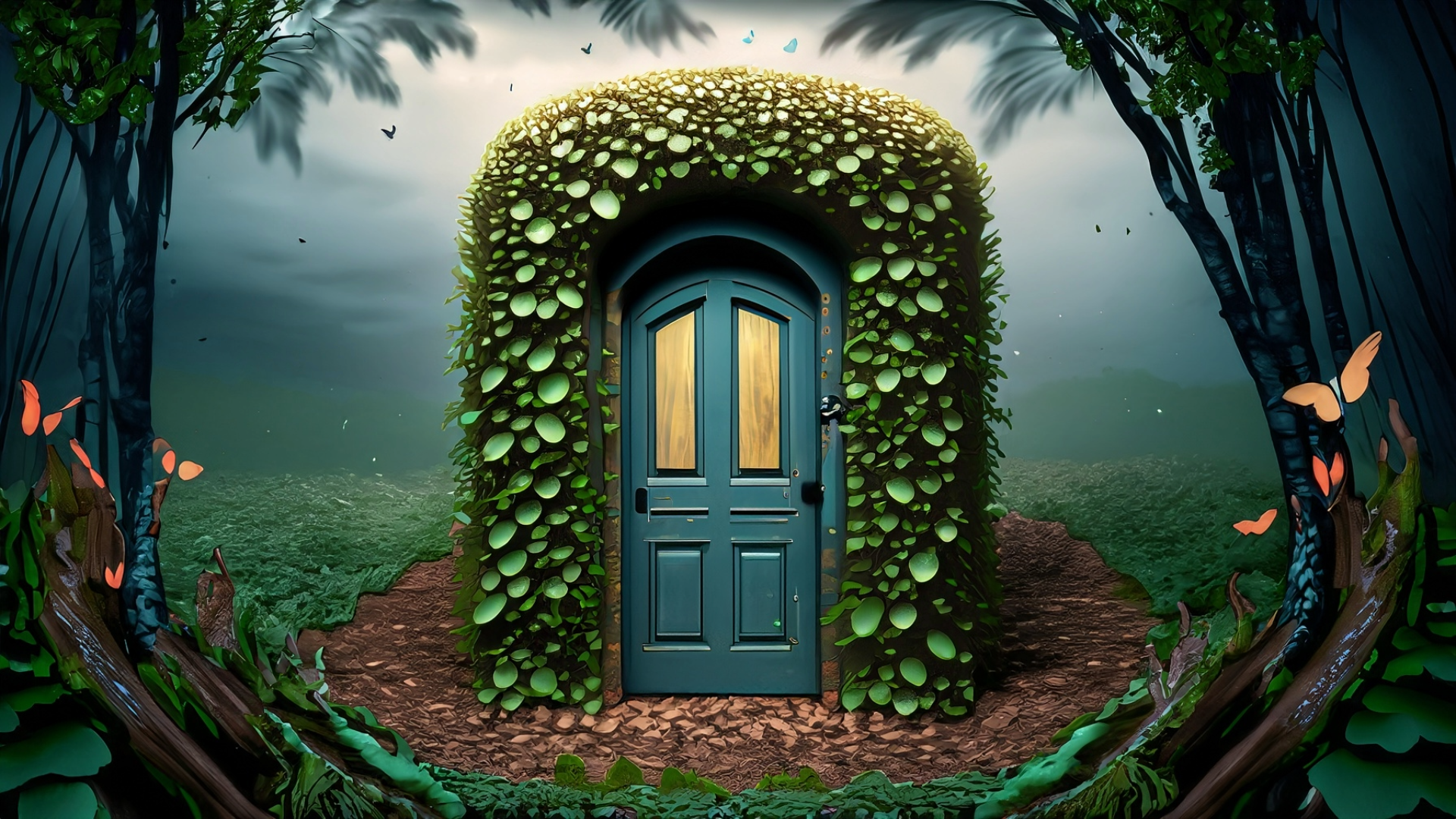 Enchanted Forest Images Background HD|| Small Door In An Enchanted forest ||