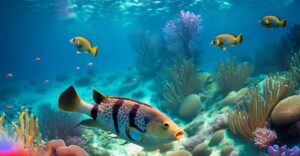 Firefly Fish swimming in a coral reef 23358