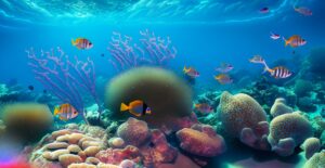 Firefly Fish swimming in a coral reef 23633