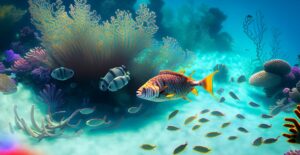 Firefly Fish swimming in a coral reef 58938