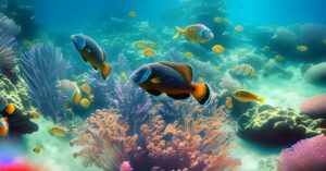Firefly Fish swimming in a coral reef 69005