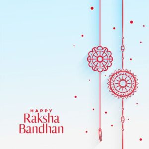 Free Vector Elegant rakhi wristband card for raksha bandhan