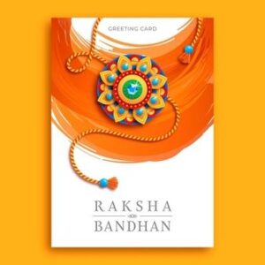 Free Vector Flat raksha bandhan greeting card