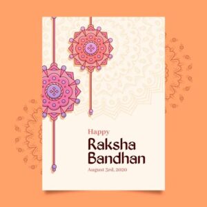 Free Vector Hand drawn raksha bandhan greeting card