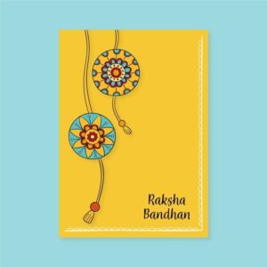 Free Vector Raksha bandhan greeting card template