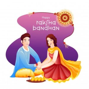 Premium Vector Beautiful young girl tying rakhi wristband on her brothers wrist for happy raksha bandhan celebration
