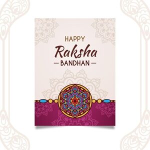 Premium Vector Hand drawn raksha bandhan greeting card