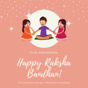 Yellow Illustrated Sparkles Raksha Bandhan Social Media Graphics