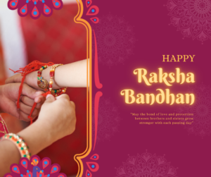 Yellow and Cream Simple Happy Raksha Bandhan Greeting Facebook Post 3