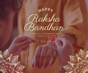 Yellow and Cream Simple Happy Raksha Bandhan Greeting Facebook Post