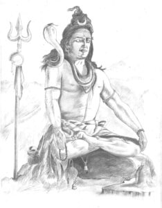 utkarsh agnihotri lord shiva in meditation pencil