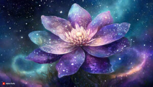Firefly Flower made of galaxy stars under the water 76480 1
