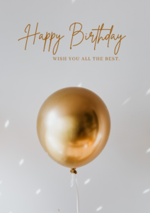 White Minimalist Happy Birthday Flyer 97
