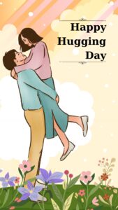 Blue National Hugging Day Instagram Story