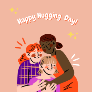 Colorful Friendly National Hugging Day Instagram Post