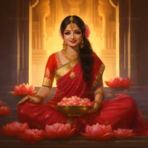 Default a beautiful painting of Hindu goddess Lakshmi beautifu 0 2
