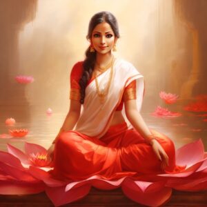 Default a beautiful painting of Hindu goddess Lakshmi beautifu 0