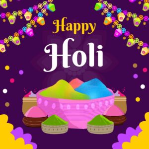 Colorful happy holi greetings instagram post 25