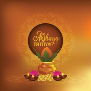 Download Akshaya tritiya celebration decorative background for free