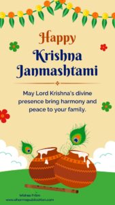 Traditional Shri Krishna Janmashtami Greeting WhatsApp Status 10