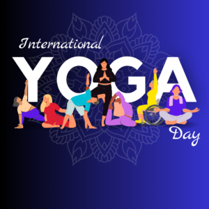 Yoga Day Posters royalty-free images