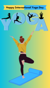 Yellow Illustration International Yoga Day Instagram Story 1